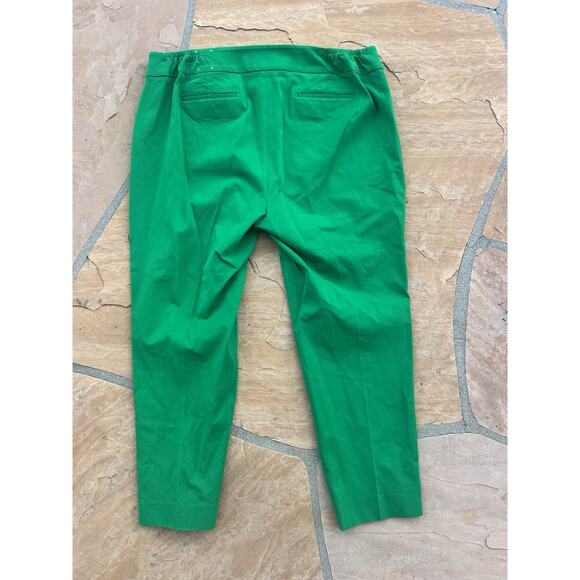 Talbots 20W Women’s High-Waist Tailored Ankle Pants Straight Leg Green CB - Picture 3 of 3